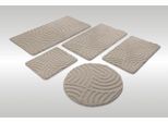 Badematte WECON HOME "Fiete", beige (seiden grau), H:25mm, Polyester, Badematten, Badematte, Badteppich, Hoch-Tief-Effekt, weich, rutschhemmend, waschbar, getuftet