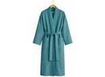 Bademantel EGERIA "LIVA" Gr. S, mint, L:110cm, Baumwolle, Hausmäntel, Bademantel, Kimono, Waffelpiqué