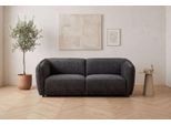 3-Sitzer HOME AFFAIRE "OSTRUP, Naturtöne, Boucle oder Chenille", graphite, B:221cm H:73cm T:93cm, 100% Polyester, Sofas, 3-Sitzer, Breite 221 cm, organische Form mit sanften Rundungen