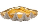 Schale KARE DESIGN "Noble Shell 41x27cm", gold, B:39,5cm H:14,5cm T:26cm, Polyresin (Kunststein), Schüsseln, Schale, aus Polyresin