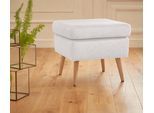 Polsterhocker HOME AFFAIRE "Sallito", beige (creme), B:52cm H:49cm T:52cm, Struktur Hahnentritt (67% Polypropylen, 33% Polyester);Samtoptik (100% Polyester);Fellimitat (100% Polyester);Samtcord (92% Polyester, 8% Polyamid);Struktur (100% Polyester);Struktur fein (100% Polyester), Hocker, Polsterhocker, die kleinere Version von "Salla", in 6 Bezugsqualitäten