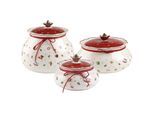 Vorratsdose VILLEROY & BOCH "Dosen-Set Toy's Delight 3er Set bunt", bunt, B:2cm H:2cm L:2cm, Porzellan, Lebensmittelaufbewahrungsbehälter, Vorratsdose, Handwäsche wird empfohlen