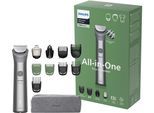 Multifunktionstrimmer PHILIPS "Series 5000 MG5941/15", silber (silberfarben), HaarschneiderB:13cm H:23cm T:7,1cm, Multifunktionstrimmer, 11-in-1-Trimmer für Gesicht, Körper und Kopfhaare, B:13cm H:23cm T:7,1cm