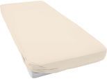 Spannbettlaken IRISETTE "Orion 9", beige (natur), L:200cm, Frottee, Obermaterial: 75% Baumwolle, 25% Polyester, Bettlaken, Spannbettlaken, weicher Frottier-Stretch, für Matratzen bis 25 cm Höhe