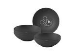 Schale VILLEROY & BOCH "Dessertschalen Manufacture Rock - Mickey Mouse ø 13,2 cm 6er Set schwarz", schwarz, B:13,2cm H:3,8cm L:13,2cm T:13,2cm Ø:13,2cm, Schüsseln, Schale, Spülmaschinenfest, Mikrowellensicher
