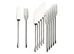 Fischbesteck VILLEROY & BOCH "Fischbesteck Victor 6er Set silber", silber, 12, Essbesteck-Sets, Fischbesteck, Spülmaschinenfest