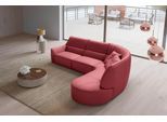 Ecksofa EGOITALIANO "Puffy, extravagant & edel, Retro Designsofa, hoher Sitzkomfort, L-Form", rot (kirschrot), B:330cm H:88cm T:205cm, Leder »BULL« (echtes Rindsleder). Geschliffenes, pigmentiertes und behandeltes Rindsleder mit einer Dicke von 1, 3-1, 5 mm. Dieses Leder zeigt eine ziemlich weiche Hand mit einem halb undurchsichtigen Aussehen. Es handelt sich um ein geschütztes Leder. Eine leichte