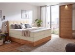 Boxspringbett OTTO HOME "Alleea, Doppelbett, Polsterbett, Federkernbett, Komforbett, 160/180 cm", beige, B:165cm L:210cm, 100% PES, Komplettbetten, Boxspringbett, inkl. Topper, zwei Bettkästen, Taschen-Federkernmatratze, Härtegrad 3