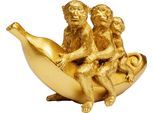 Dekofigur KARE DESIGN "Banana Ride 12cm", gold, B:20cm H:12cm T:7cm, Polyresin, Dekofiguren, Dekofigur