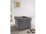 Hocker DOMO COLLECTION "Papenburg elegant und zeitlos, B/T 57/57cm", grau, B:57cm H:41cm T:57cm, Luxus-Microfaser (100% Polyester);Struktur ( 90% Polyester, 10% Polyacryl);Microfaser PRIMABELLE (100% Polyester);Kunstleder SOFTLUX;Chenilleoptik (95% Polyester, 5% Polyamid);Webstoff (100% Polyester), Hocker, Hocker, in großer Farbvielfalt