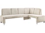 Eckbank EXXPO - SOFA FASHION "Intenso, viele Bezugsstoffe Cord, Struktur 243/158 cm (B/T)", beige, B:243cm H:92cm T:158cm, Zusammensetzung: PES 95%, NY 5%, Sitzbänke, Eckbank, hohe Bodenfreiheit, frei im Raum stellbar, hoher Sitzkomfort