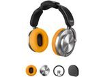 DYSON Over-Ear-Kopfhörer "OnTrac™", gelb, aluminium, B:21cm H:20cm T:10,8cm, Kopfhörer, Integriertes Mikrofon zum telefonieren und Geräuschunterdrückung, Over-Ear-Kopfhörer