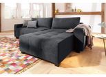 Ecksofa HOME AFFAIRE "Bella L-Form, B: 254 cm - OTTO. Verlässliche Qualität.", grau (anthrazit), B:254cm H:87cm T:162cm, Microfaser PRIMABELLE (100% Polyester);Struktur fein ( 100% Polyester);Zierkissen: 100% Polyester;Microfaser Antiklederoptik (100% Polyester), Sofas, Ecksofa, 2 Zierkissen, optional Bettfunktion & Bettkasten, Federkern
