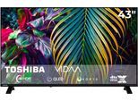 TOSHIBA LED-Fernseher "43QV1563DDW", Energieeffizienz: D, schwarz, 43 ″, Fernseher, LED-Fernseher