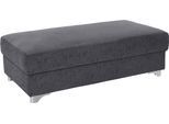 Polsterhocker DOMO COLLECTION "Mira bequemer Bankhocker, B/T 139/74cm", grau (dunkelgrau), B:139cm H:45cm T:74cm, Struktur (100% Polyester);Struktur fein (100% Polyester);Luxus-Microfaser (92% Polyester, 8% Nylon), Hocker, Polsterhocker