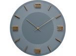 Wanduhr KARE DESIGN "Leonardo Ø49cm", grau, B:48,5cm H:48,5cm T:1,1cm, Wanduhren, Wanduhr, in verschiedenen Farben