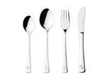 Kinderbesteck LEONARDO "Kinderbesteck Bambini 4er Set silber", silber, 4, Essbesteck-Sets, Kinderbesteck, Ideal für den Alltag, spülmaschinengeeignet