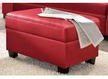 Hocker DOMO COLLECTION "Norma Top B/T 70/55cm", rot, B:70cm H:42cm T:55cm, Kunstleder SOFTLUX;Microfaser-PRIMABELLE (100% Polyester);NaturLEDER in Sitz und Rücken. Korpus in passendem Kunstleder SOFTLUX bezogen;Struktur (90% Polyester, 10% Polyacryl);Mosel Struktur (100% Polyester), Hocker, Hocker
