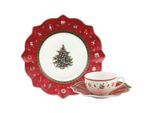Geschirr-Set VILLEROY & BOCH "Kaffeeservice Toy's Delight 18er Set rot", rot, 18, Porzellan, Geschirr-Sets, Geschirr-Set, Mikrowellengeeignet