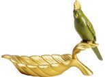 Schale KARE DESIGN "Parrot Guard 10x21cm", gold, B:20cm H:15cm T:9,5cm, Polyresin (Kunststein), Schüsseln, Schale, aus lackiertem Polyresin