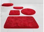 Badematte GRUND "Melos, Badvorleger, Badezimmer Teppich, sehr weich" Gr. 12, rot, H:27mm, Kunstfaser, Badematten, Badematte, melierte Optik, sehr weicher Flor, Melange-Effekt, Made in Europe