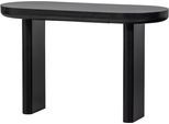 Schreibtisch WOOOD "Mael aus MDF mit Furnierschicht und massiven Holzbeinen 120x50x75 cm", schwarz, B:120cm H:75cm T:50cm, Tische, Schreibtisch, Tragkraft 50 kg, einfach zu montieren, sichtbare Maserung