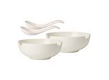 Geschirr-Set VILLEROY & BOCH "Suppen-Set Soup Passion weiß", weiß, 4, Porzellan, Geschirr-Sets, Geschirr-Set, Spülmaschinenfest, Mikrowellensicher