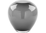 Tischvase FINK "LOSONE", grau (grau opal), B:21cm H:20cm T:21cm Ø:20cm, Glas, Vasen, Tischvase, wasserdicht, durchgefärbt, mundgeblasen
