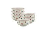 Schale VILLEROY & BOCH "Dessertschalen Petite Fleur ø 11,7 cm 6er Set weiß", weiß, B:11,7cm H:5,7cm L:11,7cm T:11,7cm Ø:11,7cm, Schüsseln, Schale, Spülmaschinengeeignet, Mikrowellengeeignet