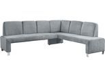 Eckbank EXXPO - SOFA FASHION "Intenso, modern, 263/198 cm (B/T)", dunkelgrau, B:263cm H:92cm T:198cm, Zusammensetzung: Polyester 100%, Sitzbänke, Eckbank, hohe Bodenfreiheit, frei im Raum stellbar, hoher Sitzkomfort