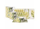 Tasse VILLEROY & BOCH "Teetassen mit Untertassen Amazonia 230 ml 6er Set bunt", bunt, B:14cm H:6,7cm, Porzellan, Trinkgefäße, Tasse, Spülmaschinenfest