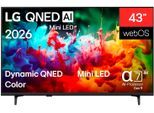 LG QNED-Fernseher "43QNED71B6B", Energieeffizienz: F, schwarz, 43 ″, Fernseher, QNED-Fernseher