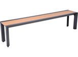 Sitzbank GARDEN PLEASURE "SILEA", anthrazit, anthrazit, B:36cm H:44cm T:180cm, Aluminium, Kunststoff, Sitzbänke, Sitzbank, ohne Arm- und Rückenlehnen
