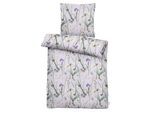 Bettwäsche APELT "Milly", lila (mauve), B/L: 135cm x 200cm, 1 Stk., 1 Stk., Satin (Bio-Baumwolle), B/L: 80cm x 80cm, Satin (Bio-Baumwolle), Obermaterial: 100% Baumwolle, Bettwäsche, Bettwäsche, modisches Blumenallover