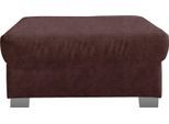 Hocker DOMO COLLECTION "Star B/T 90/60cm", braun (mokka), B:90cm H:41cm T:60cm, NaturLederBitte beachten Sie, dass Lederbezüge mehr Nähte aufweisen als Stoffbezüge;Struktur (90% Polyester und 10% Polyacryl);Softlux-Kunstleder;Primabelle-Microfaser, Hocker, Hocker