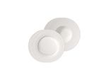Geschirr-Set VILLEROY & BOCH "Teller-Set Manufacture Ice 4er Set weiß", weiß, 4, Porzellan, Geschirr-Sets, Geschirr-Set, Spülmaschinenfest, Mikrowellensicher