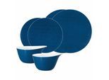 Geschirr-Set SELTMANN WEIDEN "Basic-Set Life Fashion 6er Set", blau (classic blau), 6, Porzellan, Geschirr-Sets, Geschirr-Set, Spülmaschinenfest, Mikrowellensicher, Ofenfest