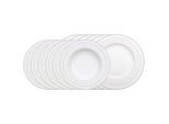 Geschirr-Set VILLEROY & BOCH "Tafelservice Gray Pearl 12er Set weiß", weiß, 12, Porzellan, Geschirr-Sets, Geschirr-Set, Spülmaschinengeeignet, Mikrowellengeeignet
