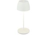 B.K.LICHT Außen-Tischleuchte "BK_TL1605 Mini Akku LED Tischlampe, Touchdimmer, mit USB-C", weiß, 1, Ø 8cm H: 20cm, 1 Stk., Leuchten, 2.700 K, 150 Lm, 2,5W, IP44, Akku wechselbar, 4h-24h Leuchtdauer, Weiß