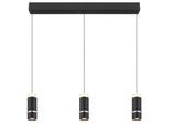 GLOBO LIGHTING Hängeleuchte "ALVARADO", schwarz matt, 1, H: 180cm, 1 Stk., Leuchten, Höhenverstellbare Hängeleuchte schwarz matt mit Chromring, Hängeleuchte