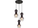 GLOBO LIGHTING Hängeleuchte "CLARITY", schwarz, 1 Stk., Leuchten, Hängelampe / Schlafzimmer / Wohnbereich / schwarz / Glas, Hängeleuchte