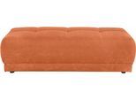 Hocker DOMO COLLECTION "Ava Bankhocker mit Federkernunterfederung, B/T 150/67cm", orange (terrakotta), B:150cm H:44cm T:67cm, Struktur (100% Polyester);Microfaser PRIMABELLE (100% Polyester);Kunstleder SOFTLUX;Struktur fein (100% Polyester), Hocker, Polsterhocker