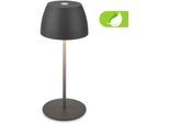 BRILONER LEUCHTEN LED Außen-Tischleuchte "Serina Mini", schwarz (anthrazit), 1, Ø 8cm H: 20cm, Leuchten, Akku Tischlampe, kabellos, IP44, Wohnzimmer, Schlafzimmer, Outdoor