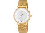 Funkuhr ETT "Atacama", gold (goldfarben), Armbanduhren, Damen, Funkuhr, Armbanduhr, Solar, Damenuhr, Herrenuhr, Edelstahlarmband, analog