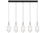 GLOBO LIGHTING Hängeleuchte "KURIUS", schwarz matt, 1, H: 120cm, 1 Stk., Leuchten, Schwarze Hängeleuchte mit Acryl klar, Memoryfunktion, LED 60W, Hängeleuchte