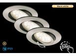 BRILONER LEUCHTEN LED Einbauleuchte "ATTACH DIM", grau, Leuchten