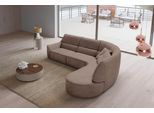 Ecksofa EGOITALIANO "Puffy, extravagant & edel, Retro Designsofa, hoher Sitzkomfort, L-Form", braun (mud), B:330cm H:88cm T:205cm, Luxus-Micofaser Lederoptik (100% Polyester) ist ein neues technisches Gewebe mit einem visuellen und taktilen Aspekt, der dem Nubuk sehr nahe kommt, mit innovativen Eigenschaften. Seine außerordentliche Weichheit kommt von einem exklusiven Produktionsprozess, der Unrei