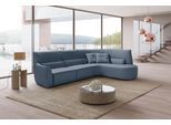 Ecksofa EGOITALIANO "Puffy, extravagant & edel, Retro Designsofa, hoher Sitzkomfort, L-Form", grau (smoke), B:330cm H:88cm T:205cm, Leder »BULL« (echtes Rindsleder). Geschliffenes, pigmentiertes und behandeltes Rindsleder mit einer Dicke von 1, 3-1, 5 mm. Dieses Leder zeigt eine ziemlich weiche Hand mit einem halb undurchsichtigen Aussehen. Es handelt sich um ein geschütztes Leder. Eine leichte De