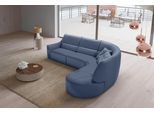 Ecksofa EGOITALIANO "Puffy, extravagant & edel, Retro Designsofa, hoher Sitzkomfort, L-Form", blau (ozeanblau), B:330cm H:88cm T:205cm, Leder »BULL« (echtes Rindsleder). Geschliffenes, pigmentiertes und behandeltes Rindsleder mit einer Dicke von 1, 3-1, 5 mm. Dieses Leder zeigt eine ziemlich weiche Hand mit einem halb undurchsichtigen Aussehen. Es handelt sich um ein geschütztes Leder. Eine leicht