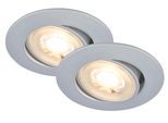 BRILONER LEUCHTEN LED Einbauleuchte "BESI 7662024", chrom, matt, Leuchten